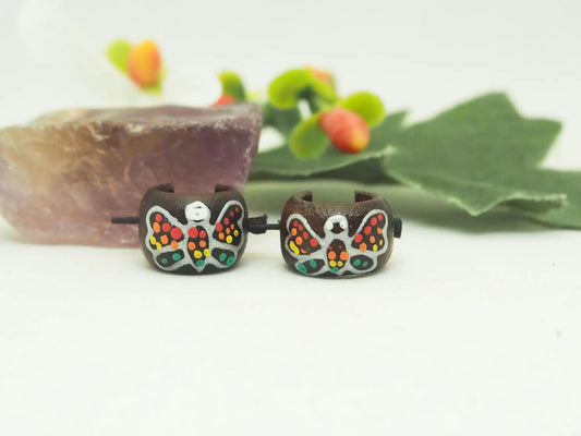 Pendientes coco mini | pintados - My Cuqui