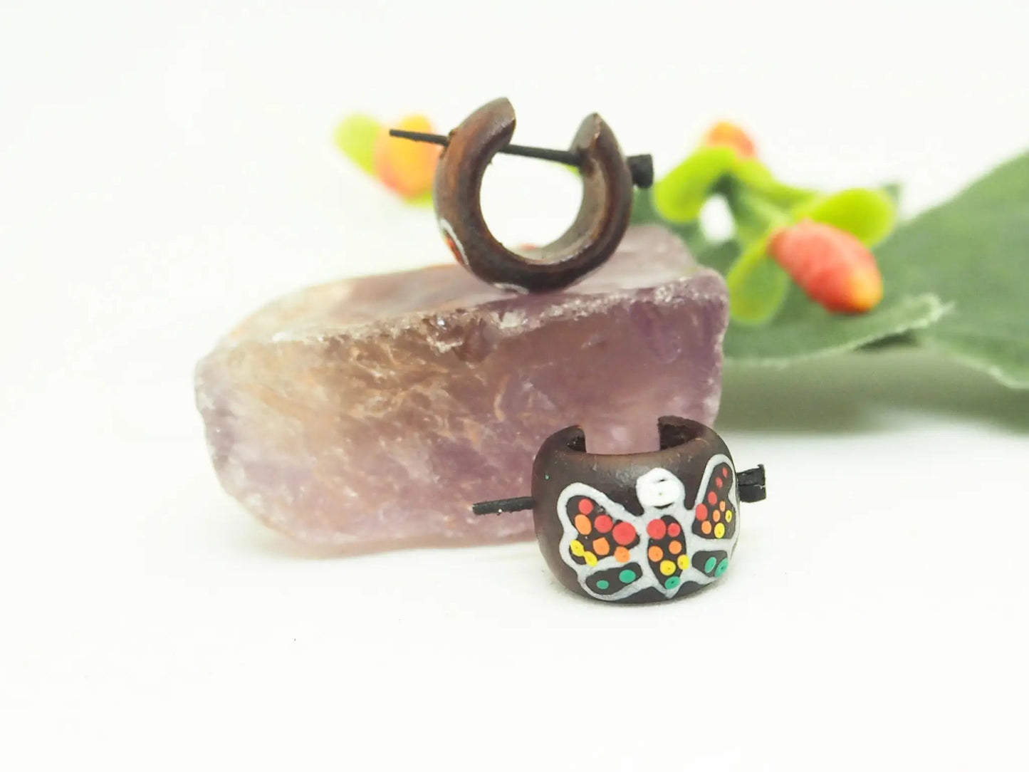 Pendientes coco mini | pintados - My Cuqui