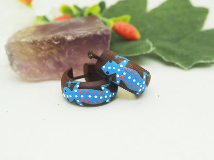 Pendientes coco | Salamandra Azul - My Cuqui