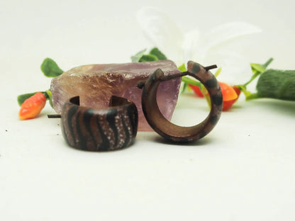 Pendientes Coco | tribal color marrón - My Cuqui