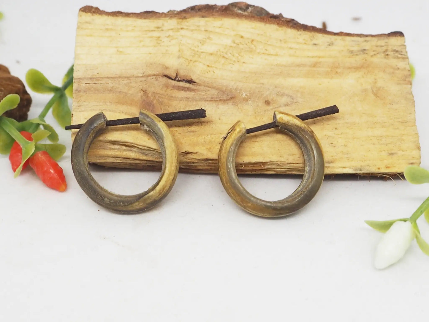 Pendientes de Asta - color beige - My Cuqui