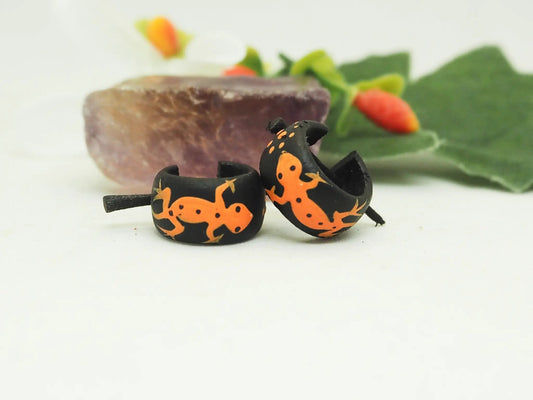 Pendientes de coco | pintados Salamandra - My Cuqui