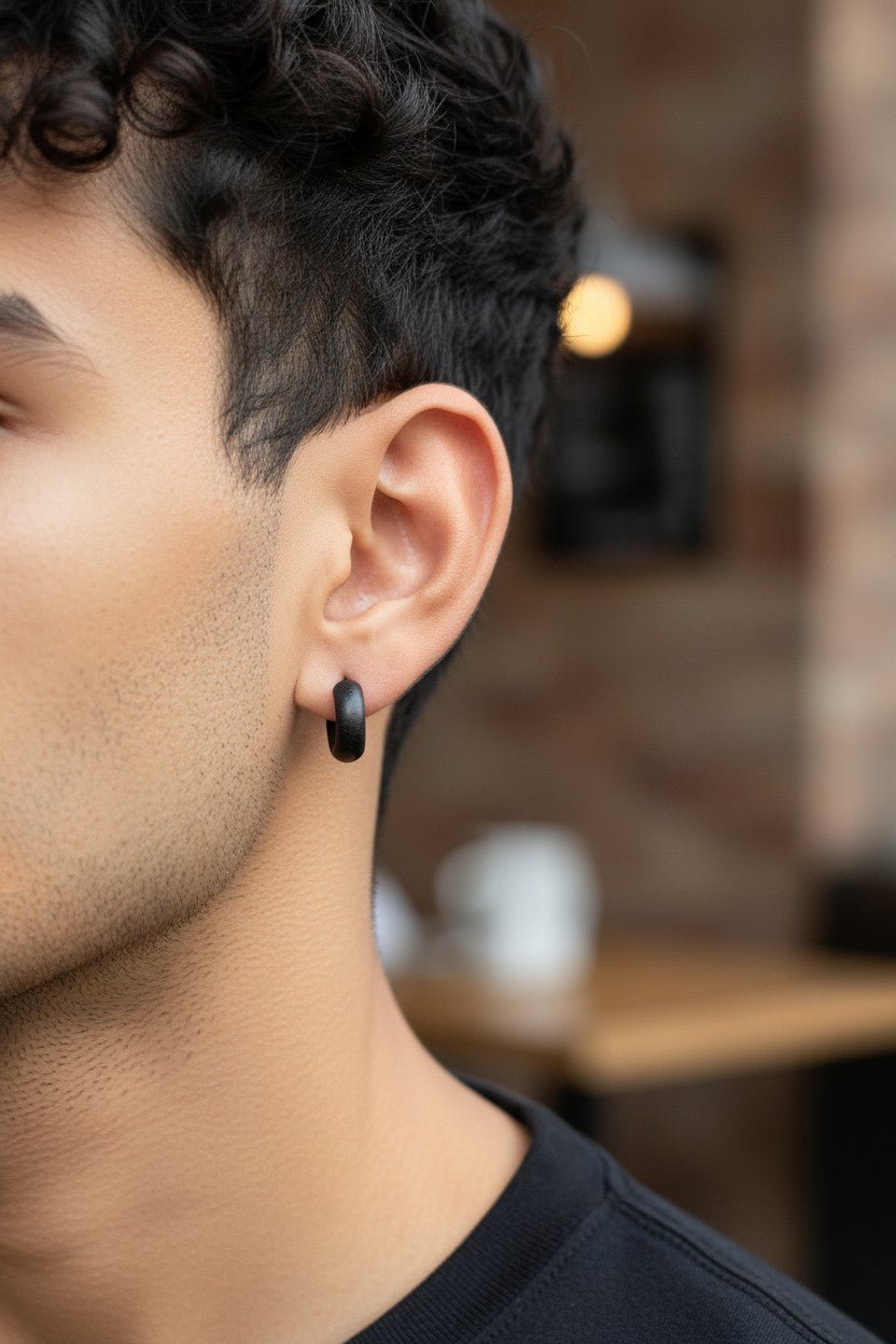 Pendientes de madera color negro - My Cuqui Shop