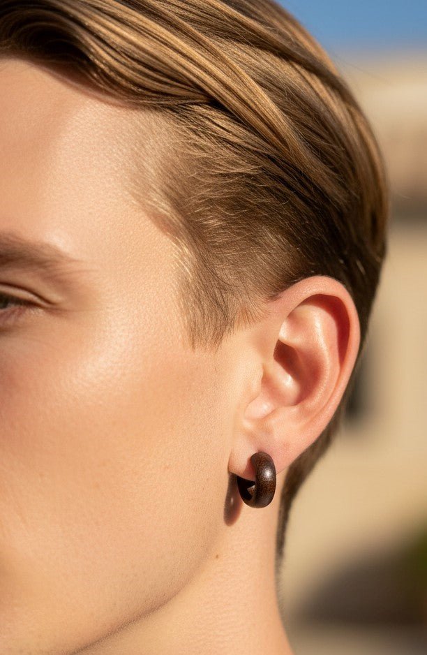 Pendientes de madera Marrones ( madera de coco) - My Cuqui Shop