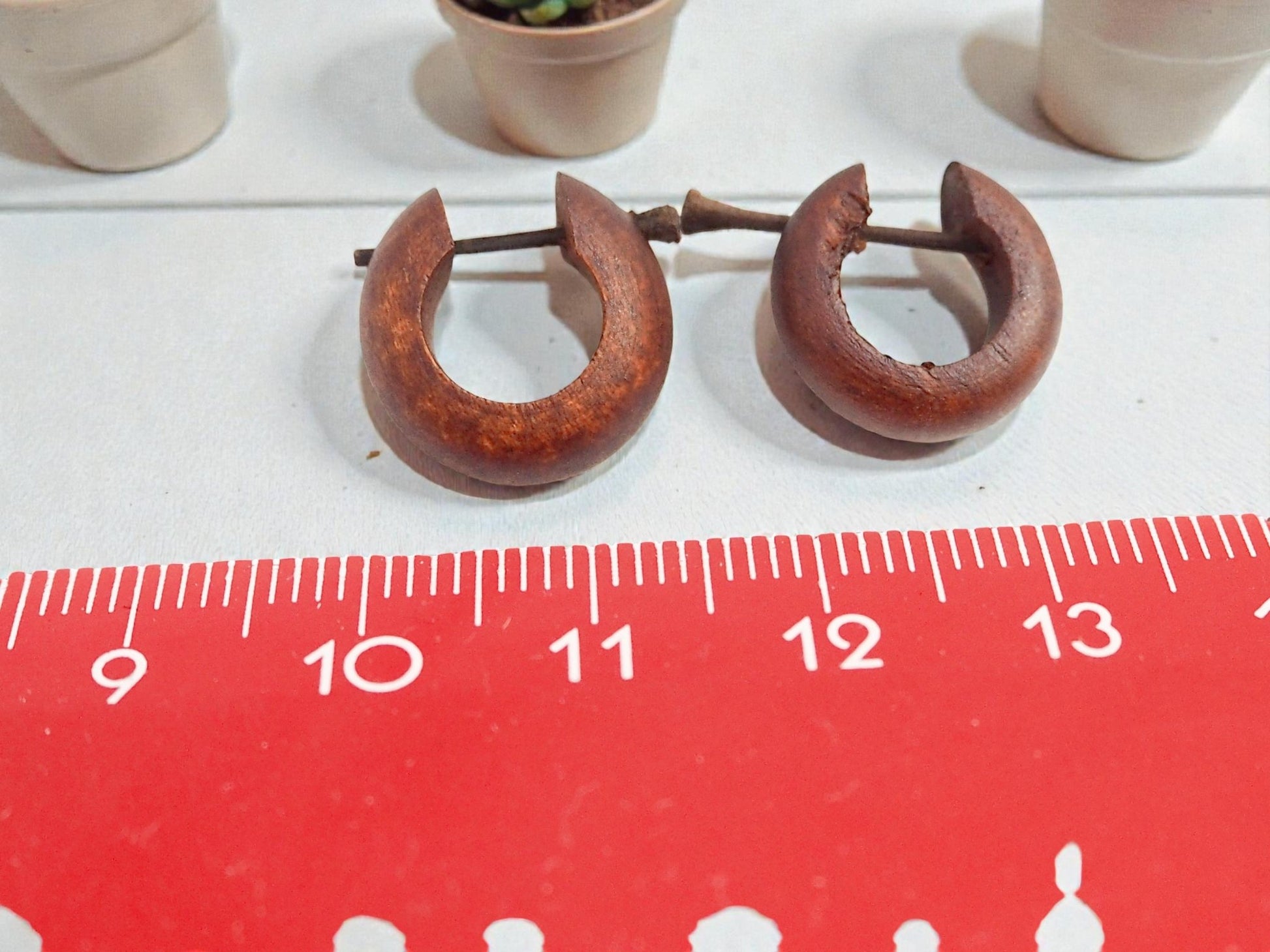 Pendientes de madera Marrones ( madera de coco) - My Cuqui Shop