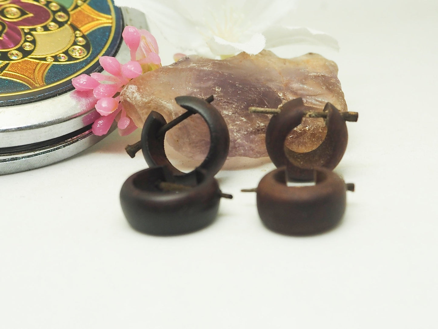 Pendientes de madera Marrones ( madera de coco) - My Cuqui Shop