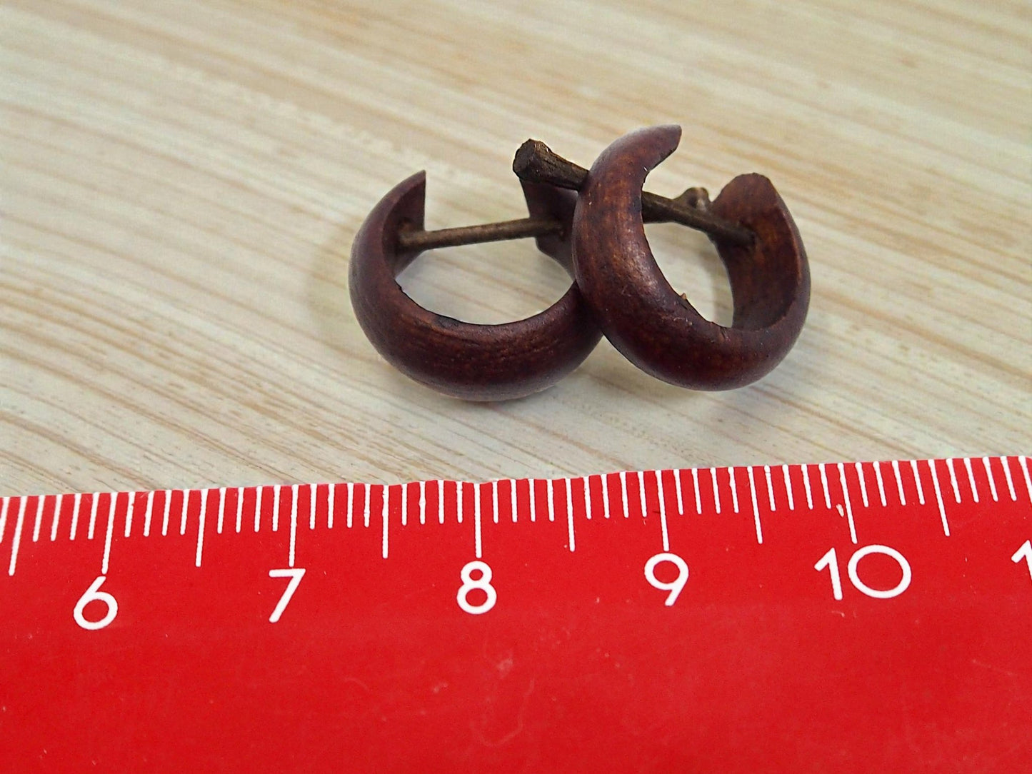 Pendientes de madera Marrones ( madera de coco) - My Cuqui Shop