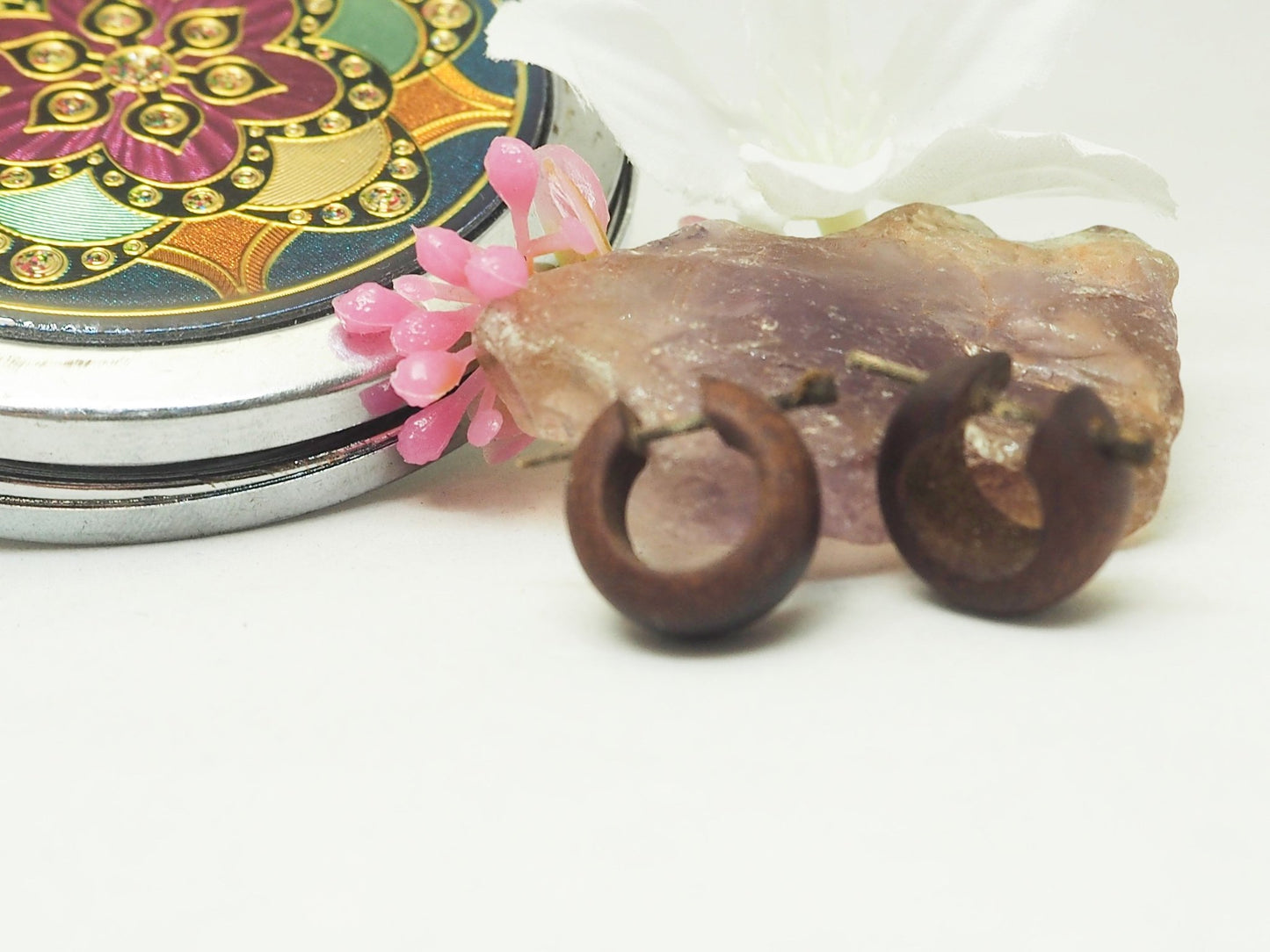 Pendientes de madera Marrones ( madera de coco) - My Cuqui Shop