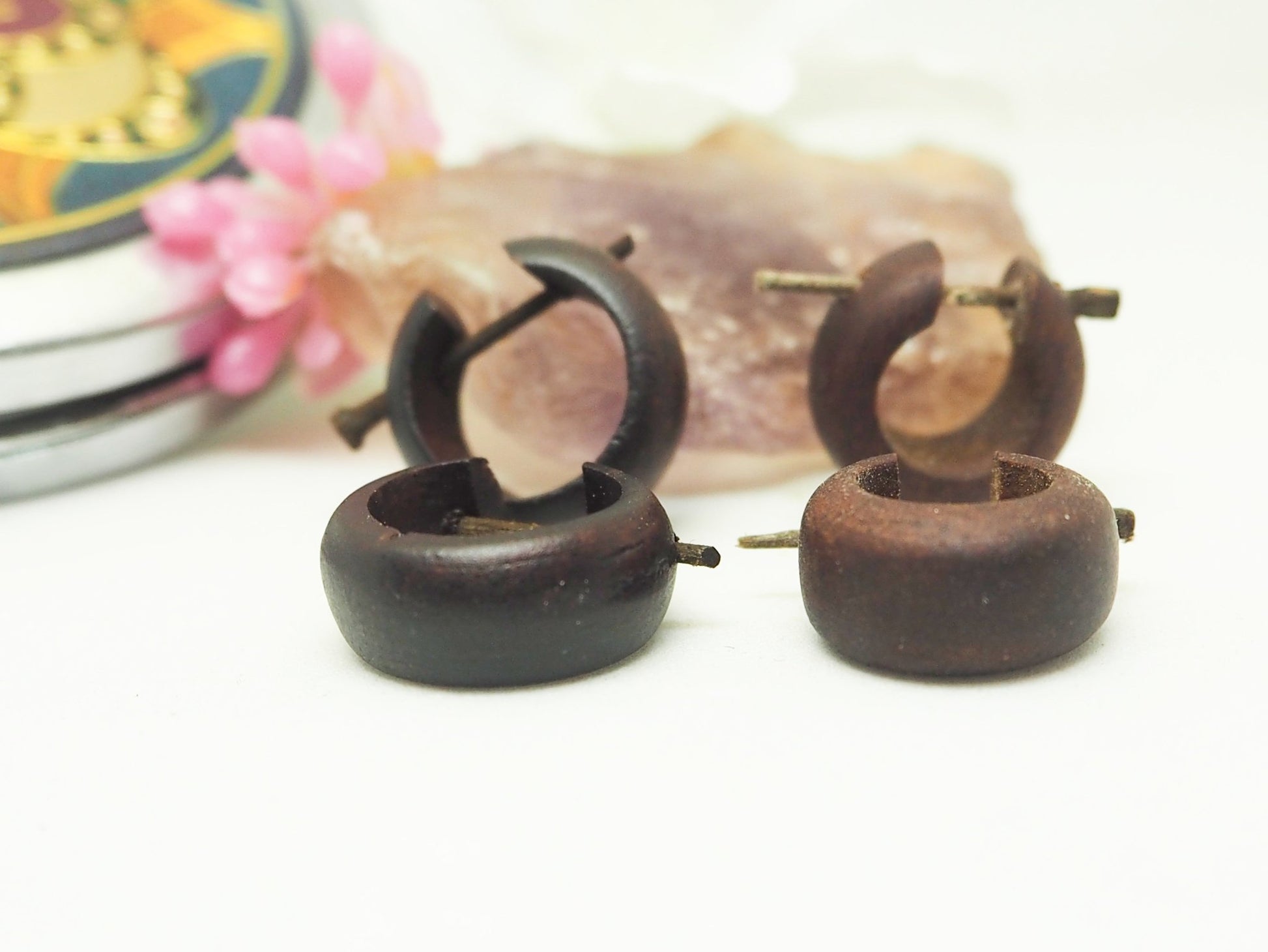 Pendientes de madera Marrones ( madera de coco) - My Cuqui Shop