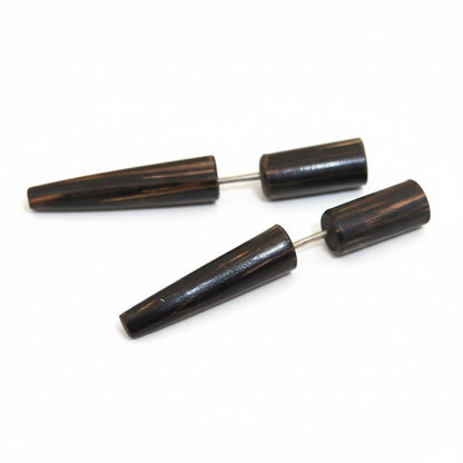 Pendientes Dilatadores Falsos (Fake Gauge) de Madera de Palmera Orgánica - My Cuqui Shop