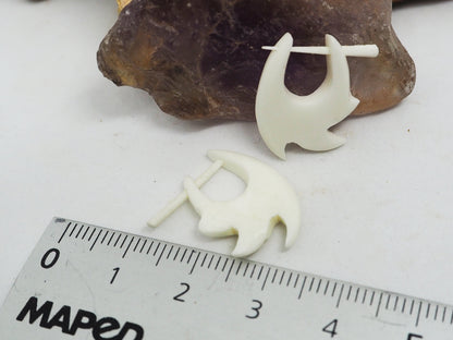 Pendientes Dilatadores Falsos (Fake Gauges) de Hueso de Yak | 100% Orgánicos, Sin Metal - My Cuqui Shop #