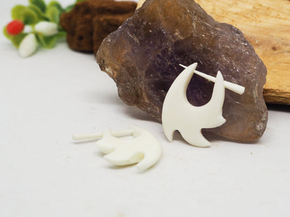 Pendientes Dilatadores Falsos (Fake Gauges) de Hueso de Yak | 100% Orgánicos, Sin Metal - My Cuqui Shop #