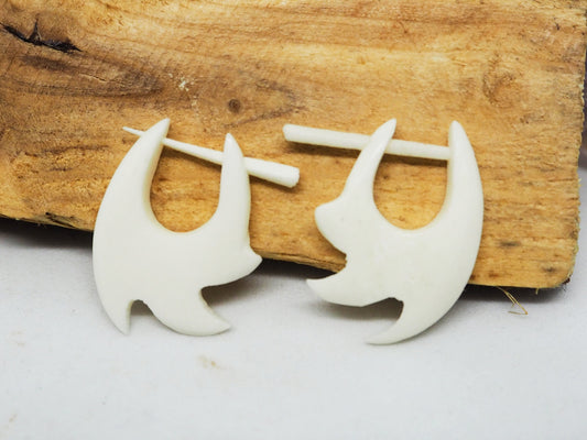 Pendientes Dilatadores Falsos (Fake Gauges) de Hueso de Yak | 100% Orgánicos, Sin Metal - My Cuqui Shop #