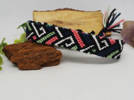 Pulsera Amistad en tonos azules y negro - My Cuqui