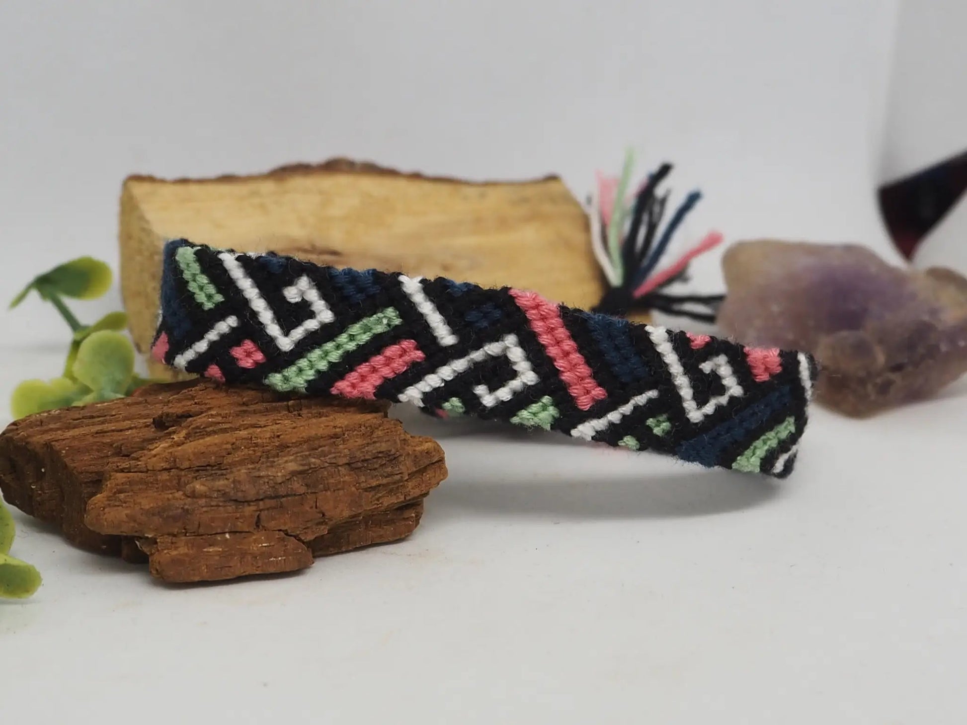 Pulsera Amistad en tonos azules y negro - My Cuqui