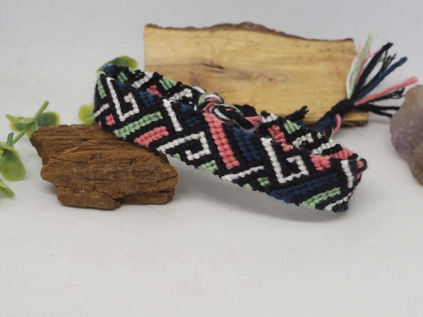 Pulsera Amistad en tonos azules y negro - My Cuqui