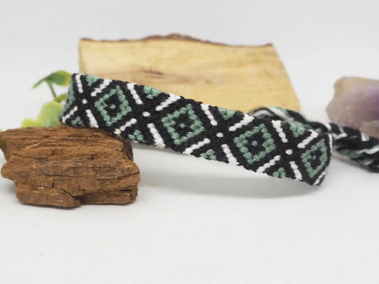 Pulsera Amistad en tonos verdes - Hilos de algodón - My Cuqui