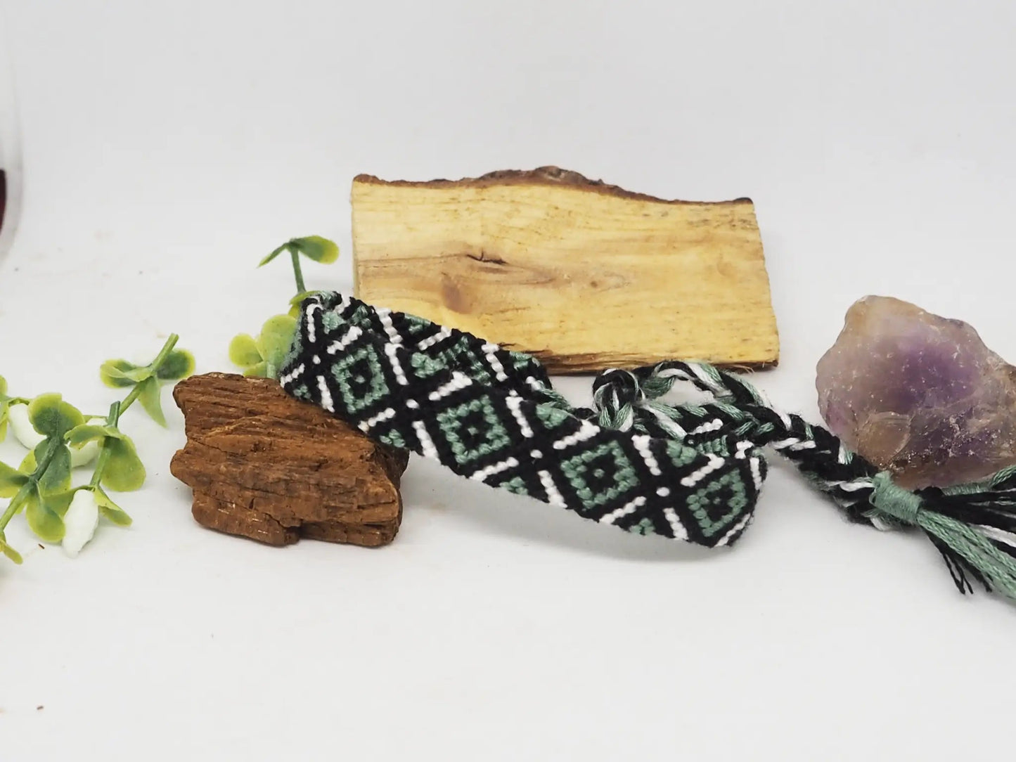 Pulsera Amistad en tonos verdes - Hilos de algodón - My Cuqui