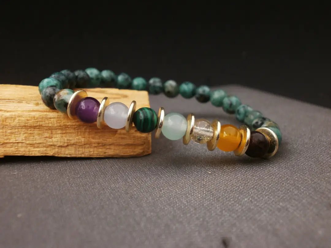 Pulsera de Turquesa Africana: El Amuleto de Evolución Estratégica y Prosperidad - My Cuqui
