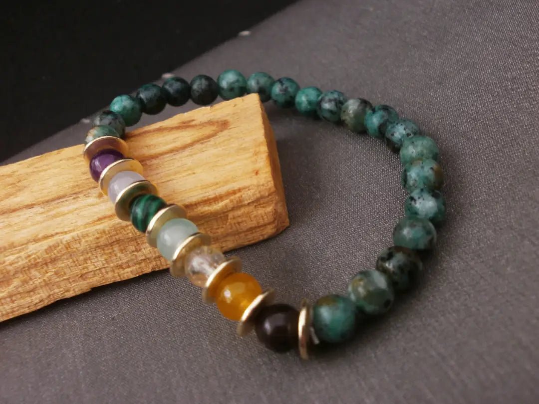 Pulsera de Turquesa Africana: El Amuleto de Evolución Estratégica y Prosperidad - My Cuqui