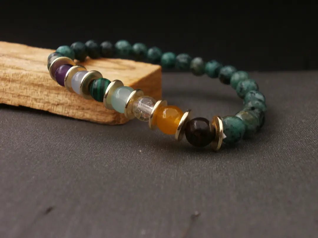 Pulsera de Turquesa Africana: El Amuleto de Evolución Estratégica y Prosperidad - My Cuqui
