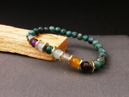 Pulsera de Turquesa Africana: El Amuleto de Evolución Estratégica y Prosperidad - My Cuqui