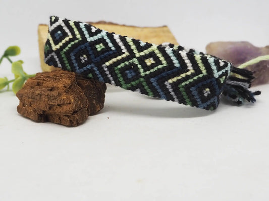 Pulsera friendship. En tonos verdes - My Cuqui