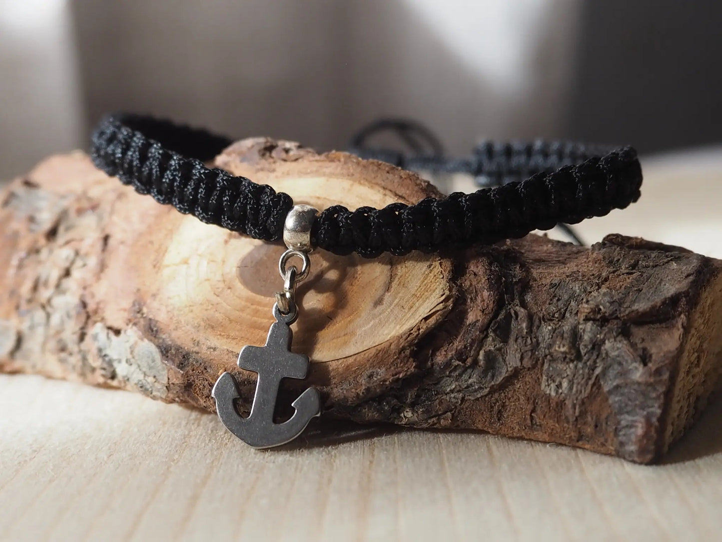 Pulsera Náutica color negro - Ajustable - My Cuqui