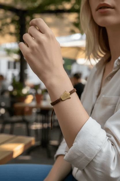 Pulsera "Renacer" de Tulipán Artesanal – Acero Inoxidable y Macramé (6 Colores) - My Cuqui