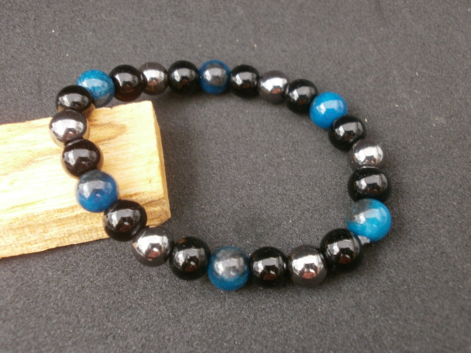 Pulsera Triple Protección Élite: El Escudo de Obsidiana, Hematita y Poder Azul - My Cuqui