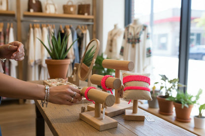 Pulseras Anchas de Macramé Fucsia Neón | Hilo Encerado Vibrante - My Cuqui Shop