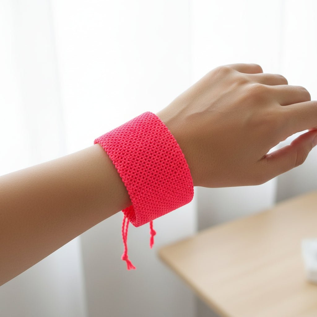Pulseras Anchas de Macramé Fucsia Neón | Hilo Encerado Vibrante - My Cuqui Shop #