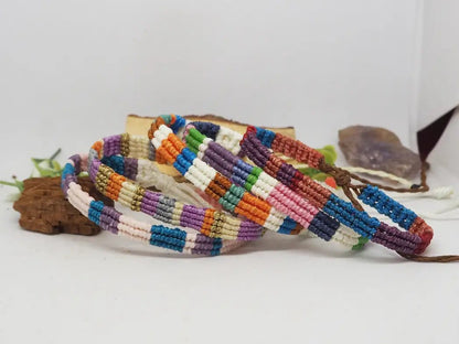 Pulseras Boho Artesanales Hechas con Hilo Encerado Linhasita - My Cuqui