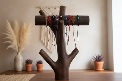 Pulseras "Esencia Bohemia" macramé con piedras - My Cuqui Shop #