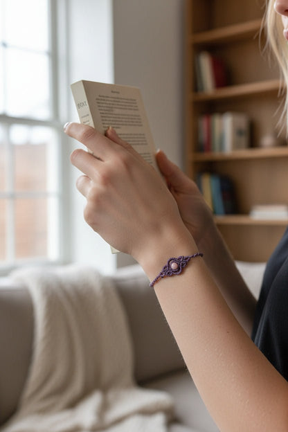Pulseras "Esencia Bohemia" macramé con piedras - My Cuqui Shop #