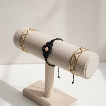 Pulseras "Esencia Bohemia" macramé con piedras - My Cuqui Shop