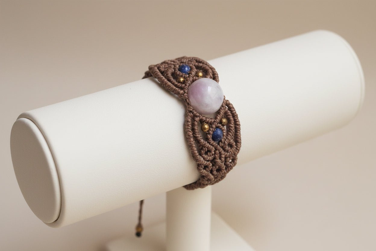 Pulseras macramé Aura con piedras - My Cuqui Shop