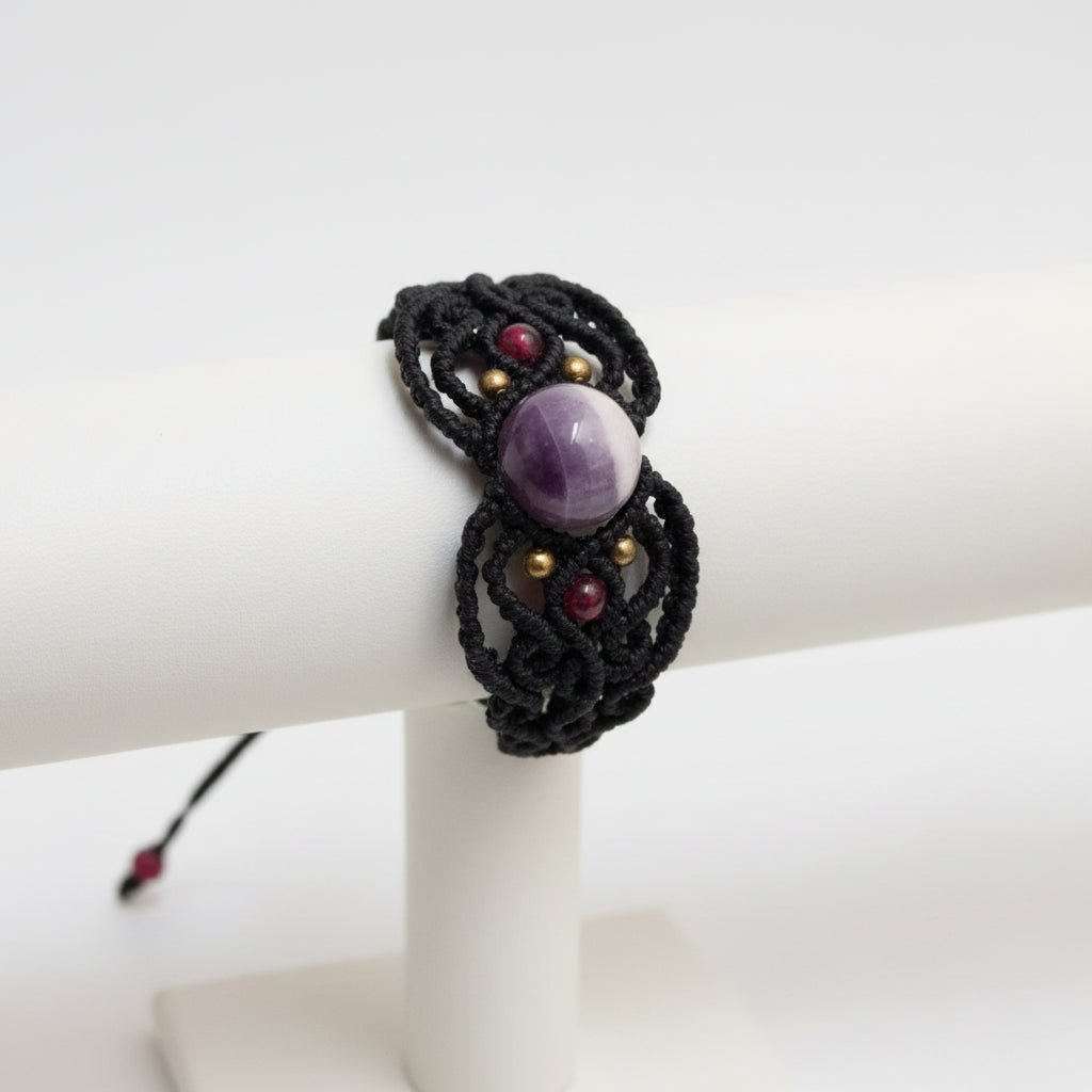 Pulseras macramé Aura con piedras - My Cuqui Shop