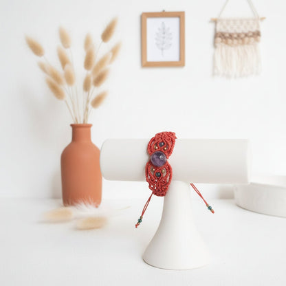 Pulseras macramé Aura con piedras - My Cuqui Shop