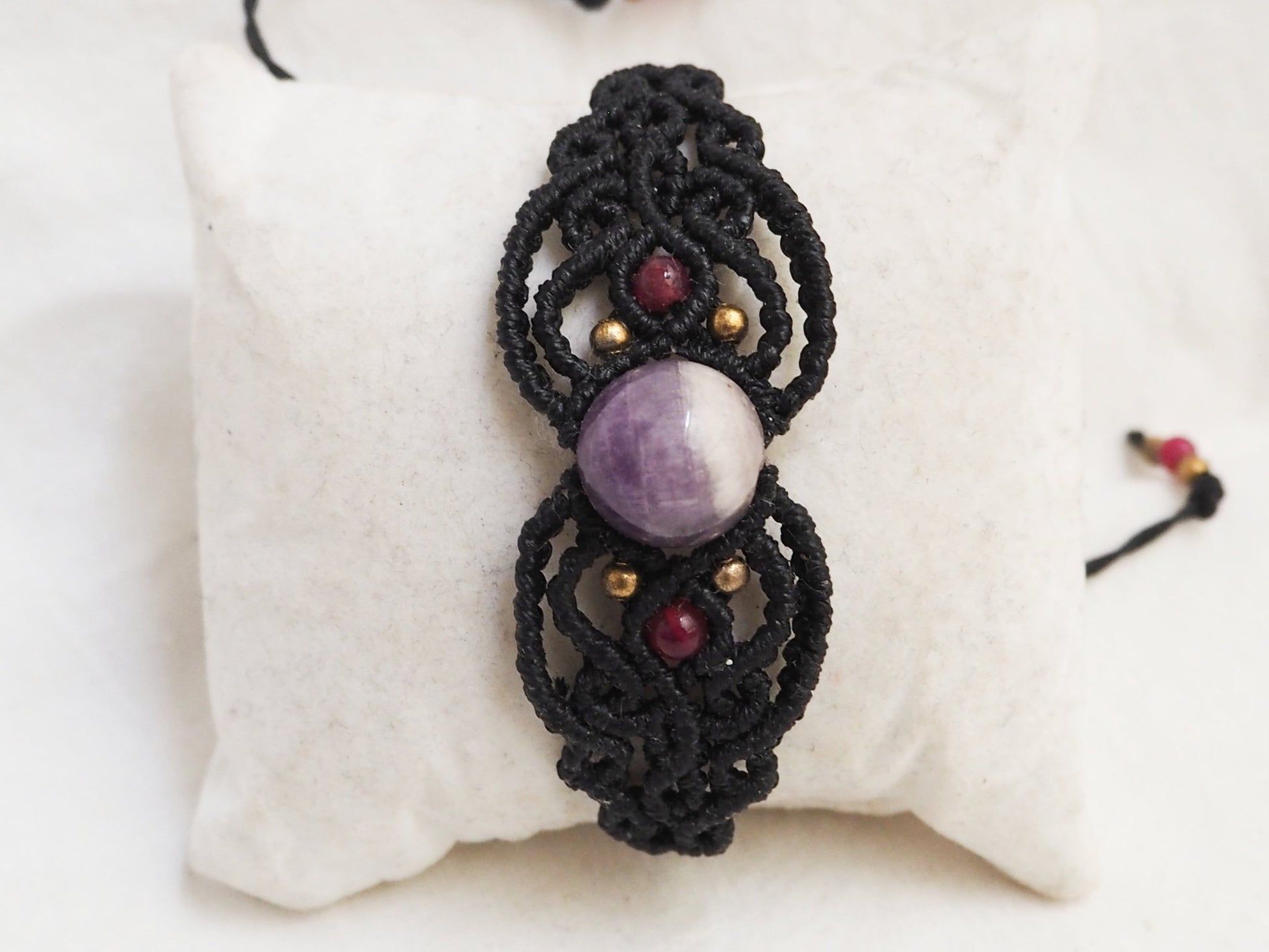 Pulseras macramé Aura con piedras - My Cuqui Shop