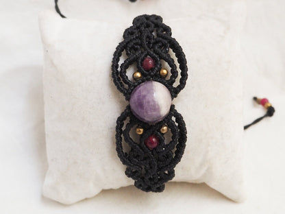 Pulseras macramé Aura con piedras - My Cuqui Shop