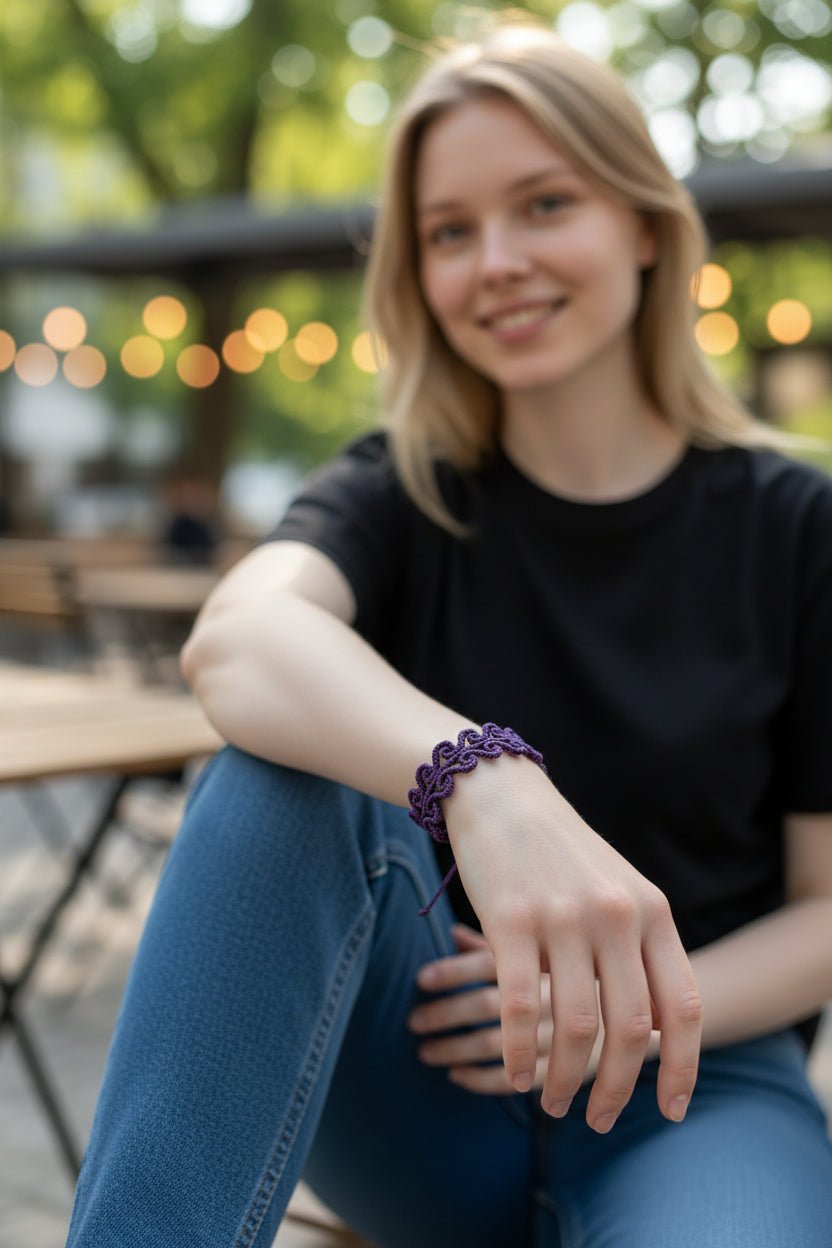 Pulseras "Nudo Celta"- Rojo y Morado - My Cuqui Shop #