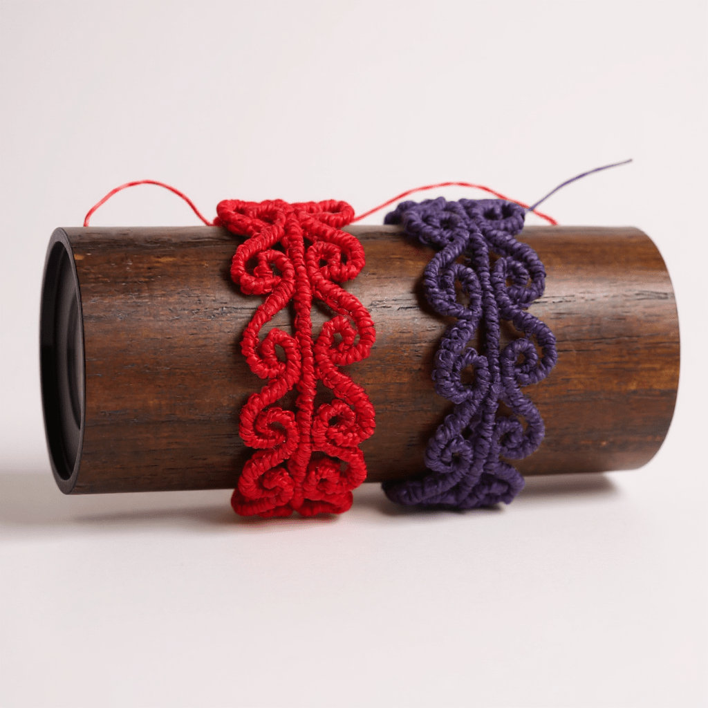 Pulseras "Nudo Celta"- Rojo y Morado - My Cuqui Shop #