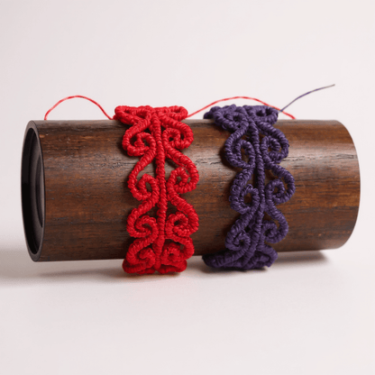 Pulseras "Nudo Celta"- Rojo y Morado - My Cuqui Shop #